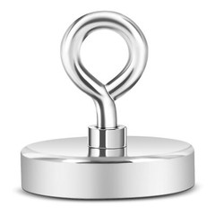 FISHING MAGNET 300 lb 1.7/2” Large Heavy Duty Super Neodymium High Power w/ Hand