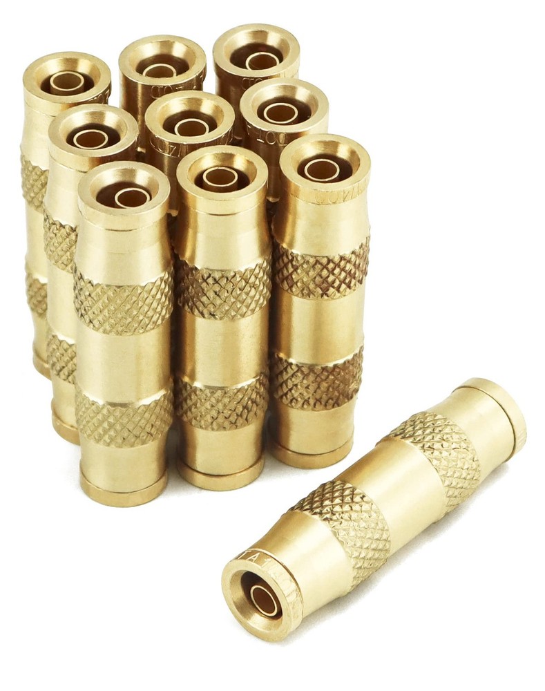 QWORK 1/4″ Push To Connect Fittings – 10 Pack Air Union, 10 pack