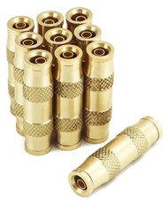 QWORK 1/4″ Push To Connect Fittings – 10 Pack Air Union, 10 pack