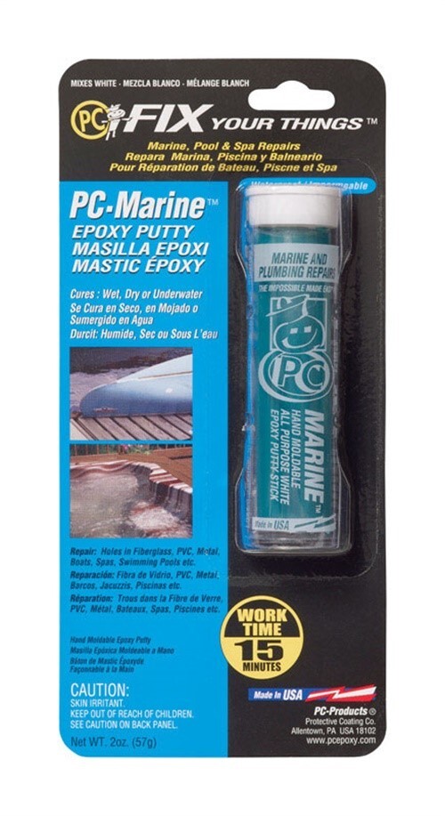 PC-Marine 025567 High Strength Kneadable White Epoxy Repair Putty 2 oz.