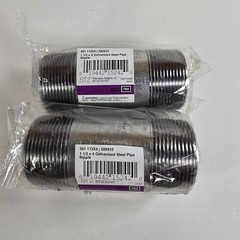 STZ 301 Galvanized Steel Pipe Nipple1-1/2″x4″ Lot Of 2