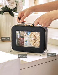 Clear Makeup Bag Travel Cosmetic Case Transparent Toiletry Bag with Zipper, Port