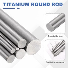4Pcs Titanium Round Rod 0.06″ Dia(1.5mm) 8″ Length TC4 Titanium Solid Bar