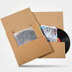 10 Sets Vinyl Record Mailers Album Shipping Boxes Corrugated Cardboard Kraft LP