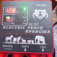 9J Electric Fence Charger Energizer, 9 Joules 20 Miles Plug-in Fencer, AC 110-24
