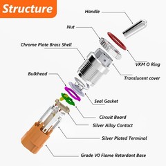 16mm Power Toggle switch ON/OFF 2/3 Position 20A 250VAC Waterproof LED Red Green