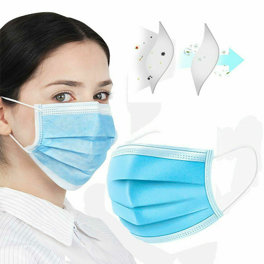 Disposable Non-Medical 3-Ply Face Masks 50 Pack
