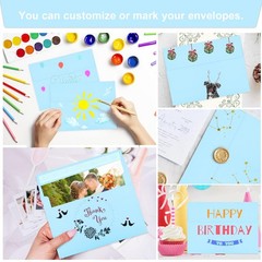 50 Packs Blue 5×7 Envelopes, Envelopes 5×7, A7 (5.25×7.25in),