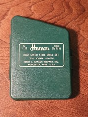 Hanson High Speed Steel Drill Set Full Jobbers Length S-113 Sizes 1/16″ to 1/4″