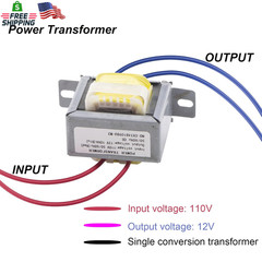 Jingzan 2 Pack Input AC 110V 50/60HZ Output AC 12V 10VA Power Transformer for Sy