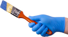 Blue Nitrile Disposable Industrial-Grade Gloves, 3 Mil, Latex & Powder-Free, Foo
