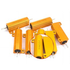 25W/50W Golden Aluminium Load Resistor Wirewound Various Values 0.1ohm – 10K ohm