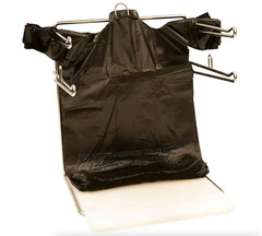 Bags 1/6 Large 22 x 6.5 x 11.5 BLACK T-Shirt Plastic Grocery Shopping Bags Large