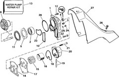 3854661 Impeller Repair Kit for OMC King Cobra Drives 1992-1995 Boat Motor Water