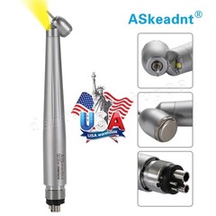 Dental 45 Degree Surgical LED High Speed Handpiece 4 Hole Single water Spray