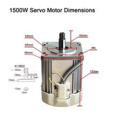 『US』AC110v with Threaded Shaft Brushless Servo Motor +Servo Speed Controller