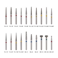 5kits Dental Diamond Burs For High Speed Handpiece Medium Friction Grip 1.6mm