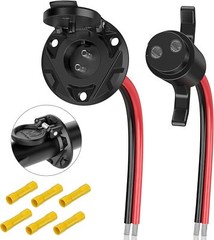 MICTUNING Trolling Motor Plug and Receptacle 12-24V 8 AWG Socket for Marine Boat