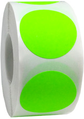 Circle Color Dot Stickers | 1.25″ Inches Round – 500 Pack | Pick One Color