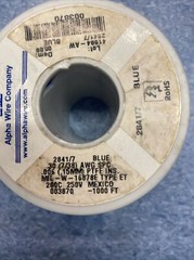 Alpha Wire 2841/7 1000ft 30awg 7/38 Blue ptfe In’s 0.15mm hook-up 200c 250v READ