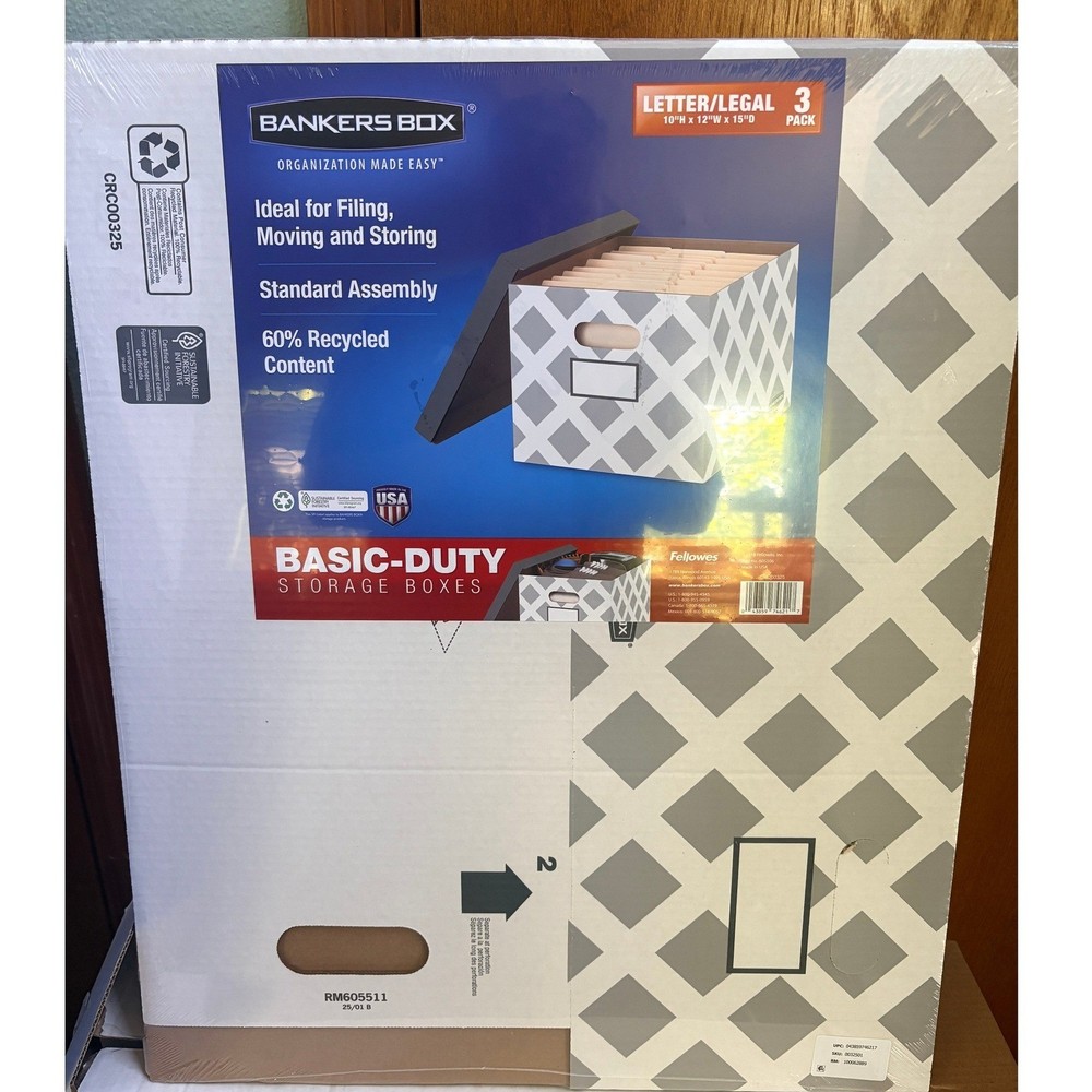 Bankers Box 30-Pack Basic Duty File Storage Boxes w/ Lids Letter/Legal FREE SHIP