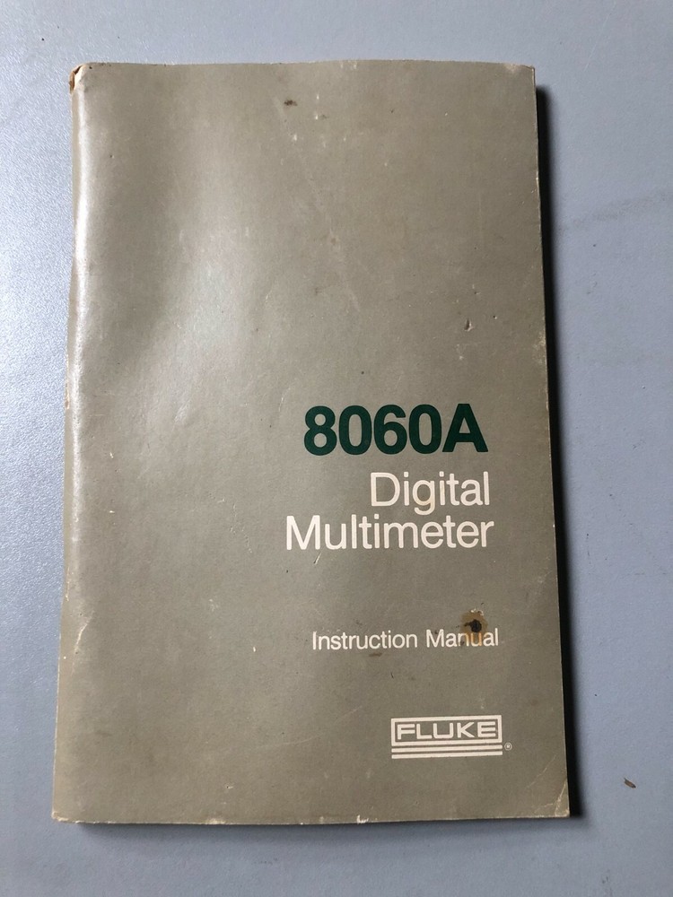 Fluke 8060A Digital Multimeter Instruction Manual