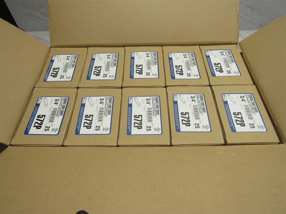 250 LOT NEW Topaz 572P Conduit Body Cover – Painted Hub Size-3/4″