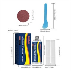 2pcs Strong Foundry Glue,Metal Repair Glue, AB Metal Glue Heary Duty Weld 85ml