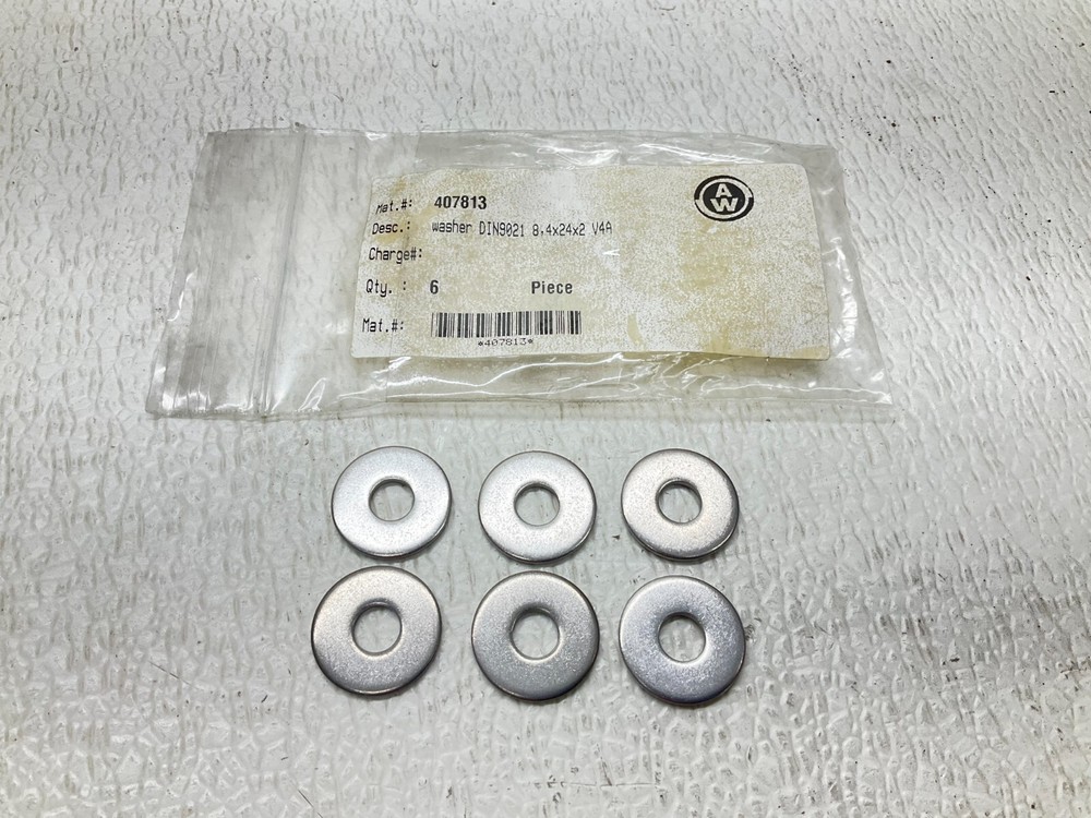 AW 407813 Washer DIN9021 8,4x24x2 V4A Lot of 6 New (TSC)