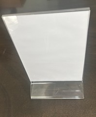 Acrylic Sign Holder 2 Sided Display Clear, Table Tent 4” W X 6” H New