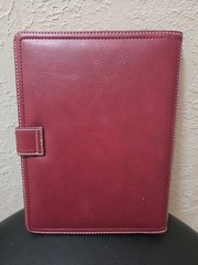 Franklin Covey Leather Red Filofax Malden A5 Organizer