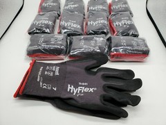 Ansell HyFlex 11-841 Foam Nitrile Grip Work Gloves – Size 7 – Lot 12 pairs. NEW