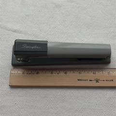 Vintage Blue Gray Swingline Model 401 Metal Desktop Stapler USA Works