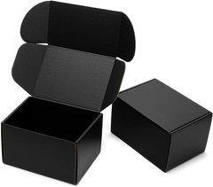 7X5X4 Inches Black Shipping Boxes 25 Pack – Corrugated Cardboard Mailing Box Fo