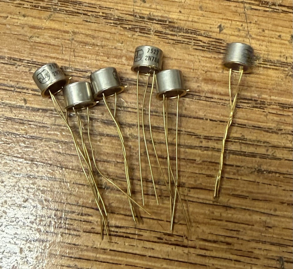 ETCO 2N78A Lot Of (6) Germanium NPN Transistors Gold Leads