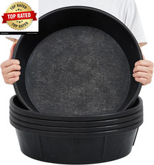 5 Pcs Rubber Feed Pan 12 Quart/ 3 Gallon Utility Horse Feed Bucket Rubber Bowl C