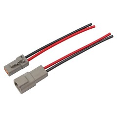 4pairs DTP 2 Pin Connector 12AWG Cable Wire 2 Way Waterproof Plug Wiring Harness