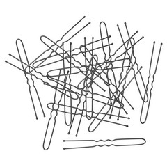 2.8 Inch U Shaped Hair Pins for Women Girls, 1 Count (Pack of 100), Black