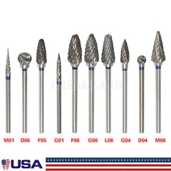 10Pcs/Set Dental The Original Bur Diamond Tooth Drill Bit Set Assorted 2.35mm