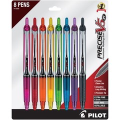 Pilot Precise V5 Rt Premium Rolling Ball Pen Pack Of 8 Vibrant Colors