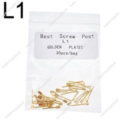 30 Pcs Dental Screw Post 24K Gold Plated Conical Refills S/M/L/XL For Root Canal