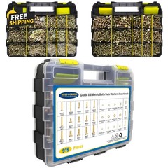 919 Pcs Grade 8.8 Metric Bolt Assortment, M4 M5 M6 M8 Heavy Duty Nuts Kit