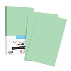 8.5 x 14 Green Pastel Color Paper, Legal Size, 20lb Bond (75gsm), 50 Sheets