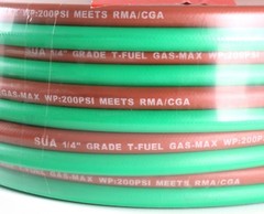 15 FEET Grade “T”- 1/4″ OxyFuel Welding & Cutting Twin Hose with BB Fittings SÜA