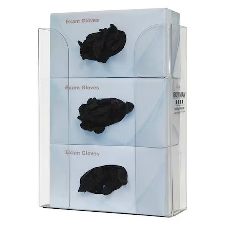 Bowman Dispensers Gp-330 Glove Dispenser, Petg, Holds (3) Boxes , Clear ,