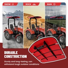 NEW Tuff Top Tractor Canopy Red For ROPS 52″ X 52″ w/ Mounting Accessories