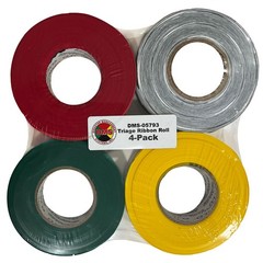 Conterra Four Color Triage Tape (Black, Yellow, Green, Red)