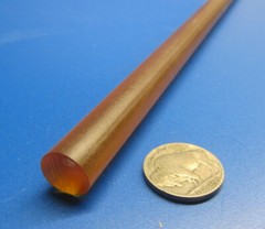 Ultem PEI Rod 1000-1000 Natural .500″ (1/2″) Diameter Rod x 1 Ft Long