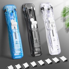 Mini Stapleless Stapler Reusable Paper Binder Office School Stationery