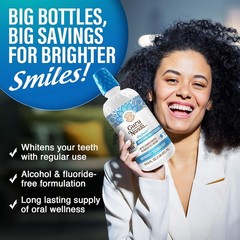 GuruNanda Oxyburst Teeth Whitening Mouthwash – Alcohol & Fluoride Free, with H